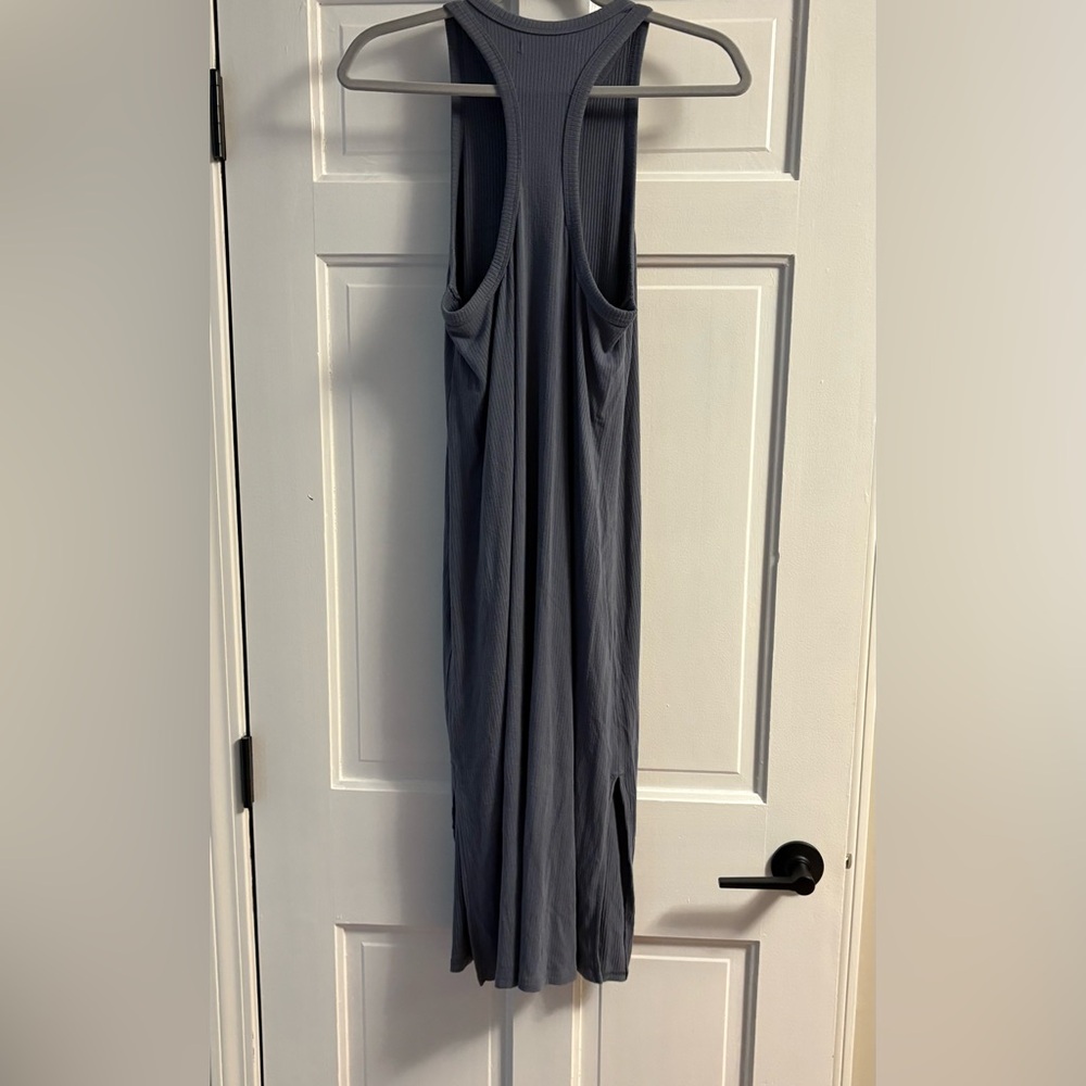 Abercrombie Blue Ribbed Racerback Tank Dress - Picture 3 of 3
